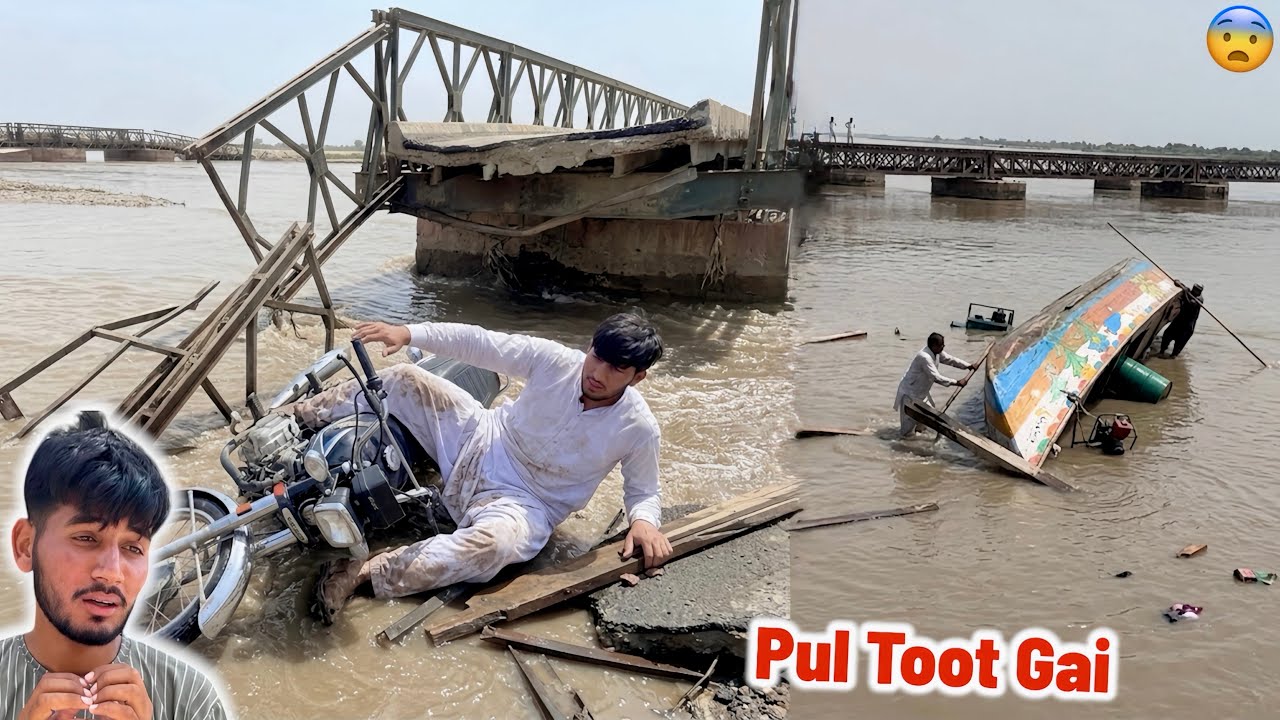 Dangerous River Crossing Gone Wrong😳Bridge Collapse While Bike🏍️ Traveling 💥