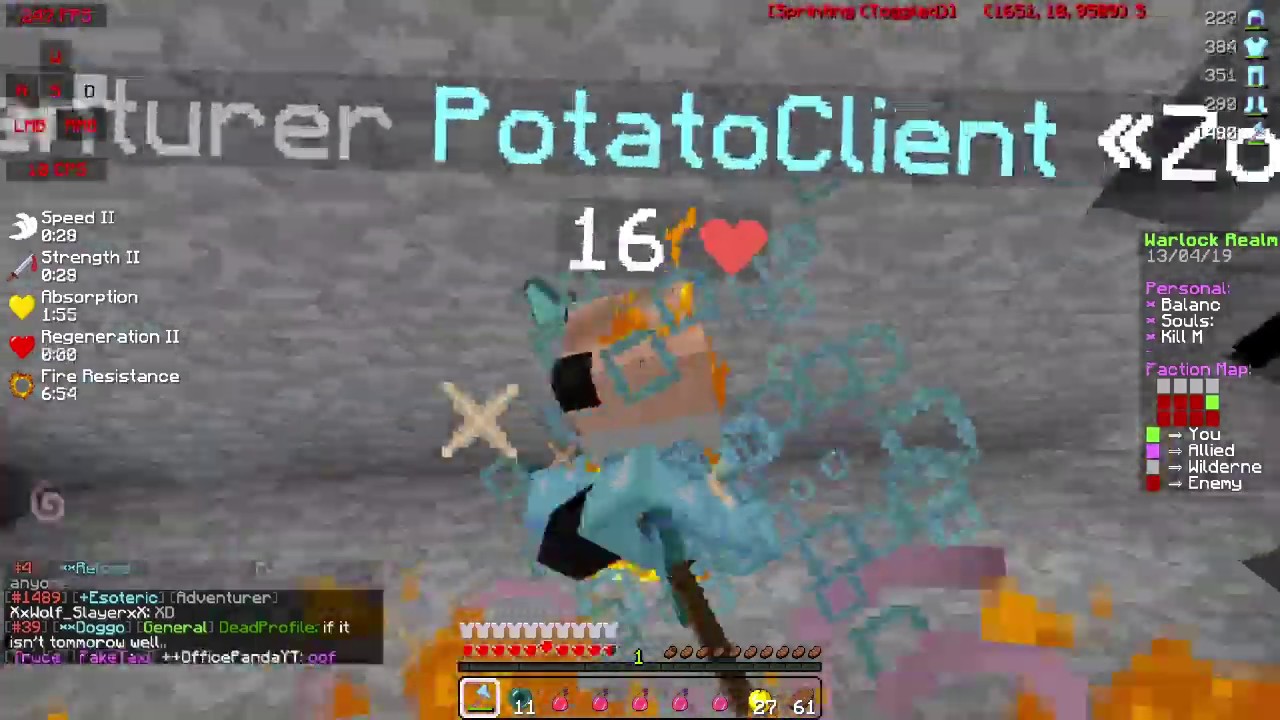 SaicoPvP Warlock Realm Escaping a 6v1 from zombie.