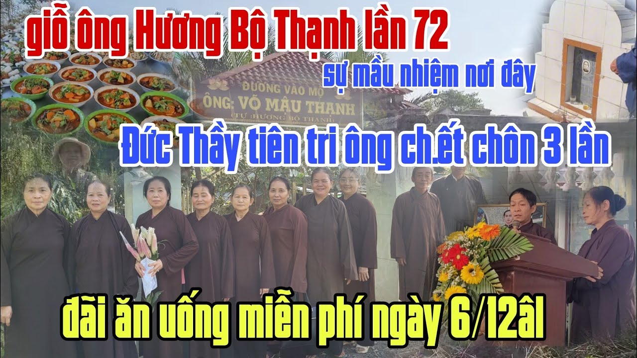 Cập nhật lễ giỗ ông Hương Bộ Thạnh, nơi Đức THẦY đến có nhiều mầu nhiệm nơi đây. 