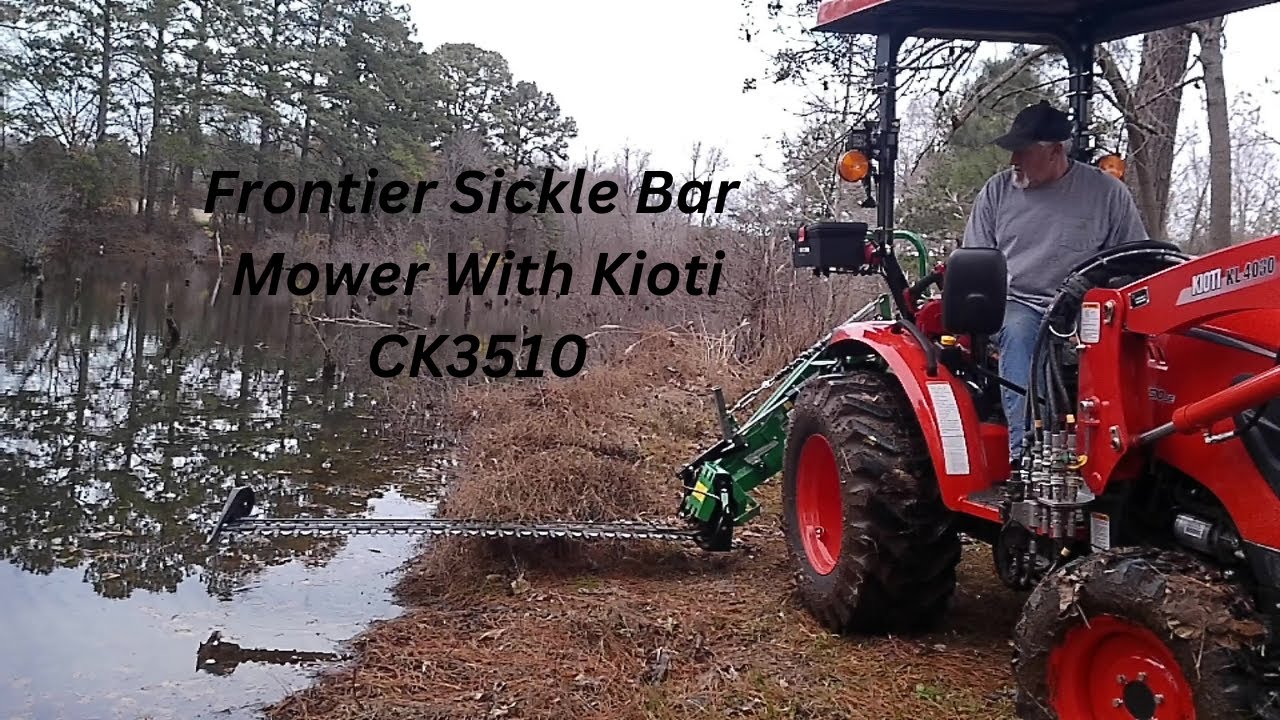 Frontier Sickle Bar Mower and Kioti CK3510