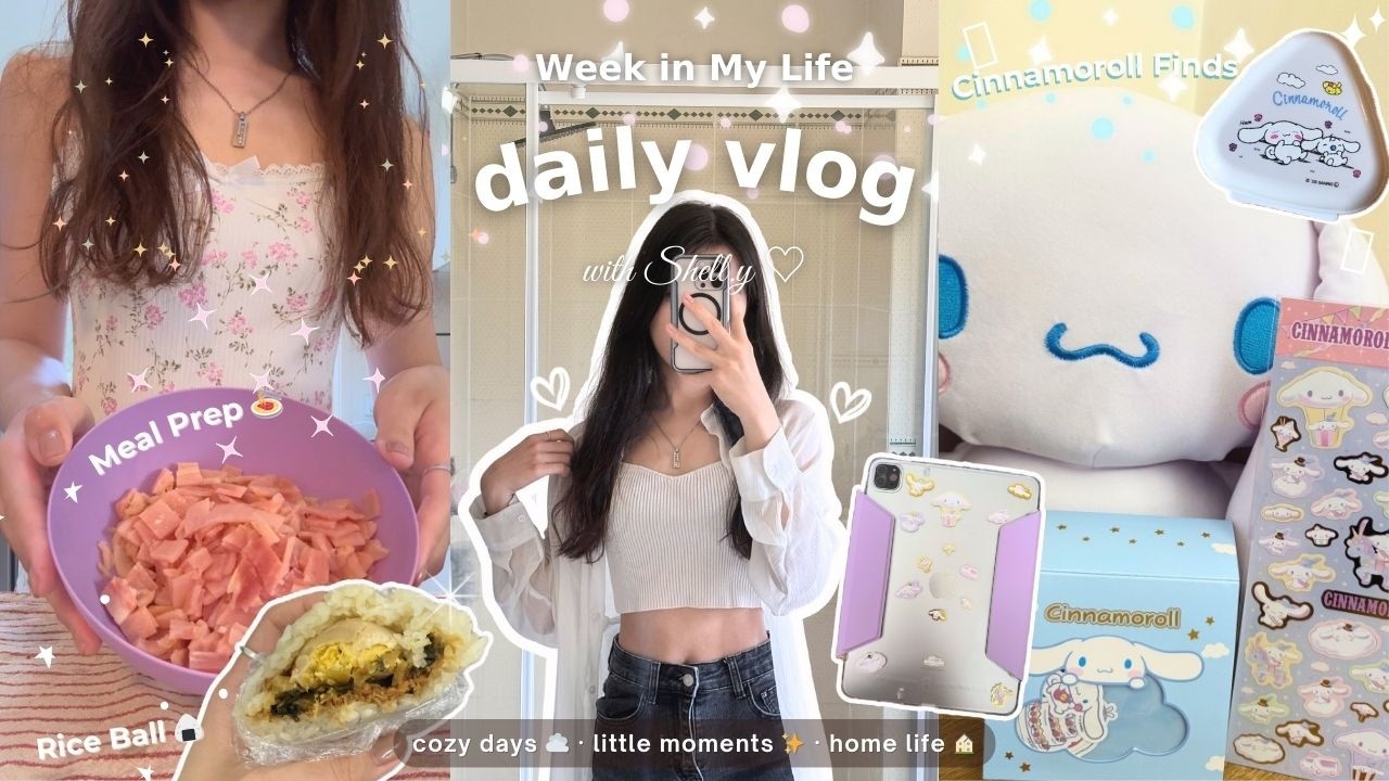 𝐌𝐲 𝐂𝐨𝐳𝐲 𝐇𝐨𝐦𝐞 𝐃𝐚𝐲𝐬 🩵｜Trying Meal Prep 🍱 iPad Makeover 📱 & New Cinnamoroll Finds 🐶✨