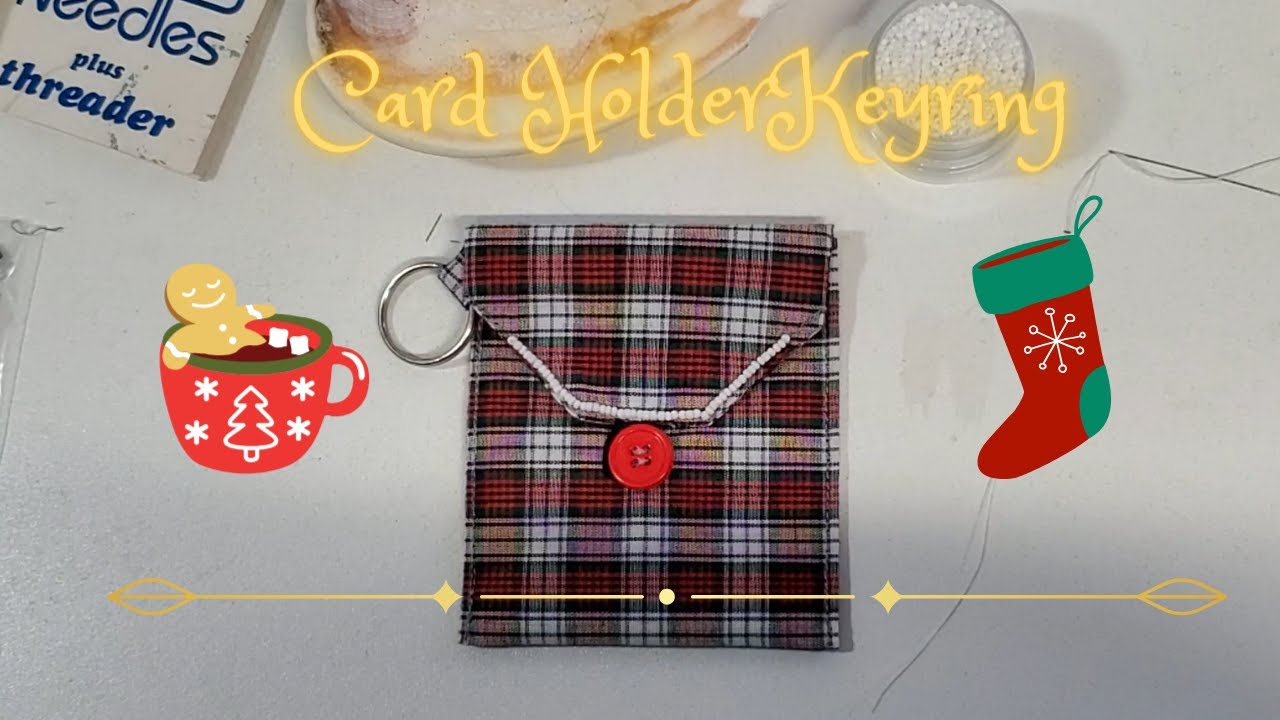 Beaded Gift Card Holder Keyring Stocking Stuffer Project