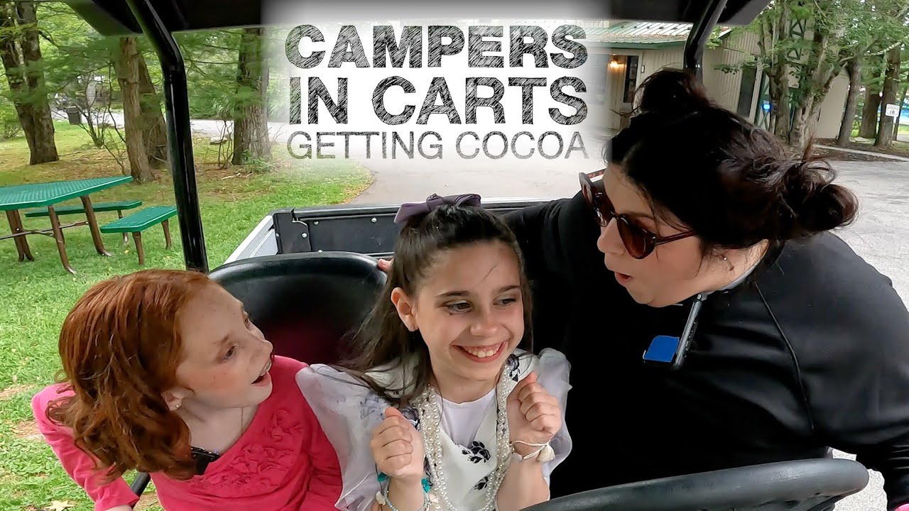 Campers in Carts Getting Cocoa