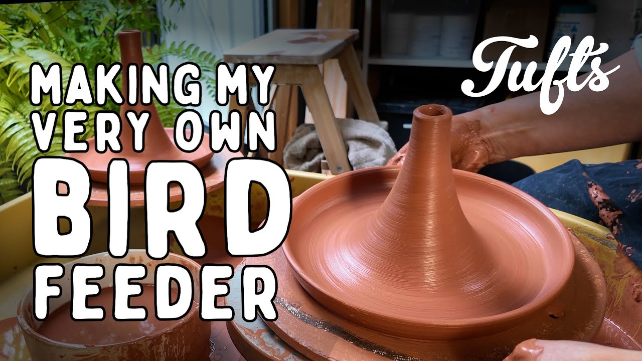 Making Bird Feeders on the pottery wheel. Use my chuck for trimming