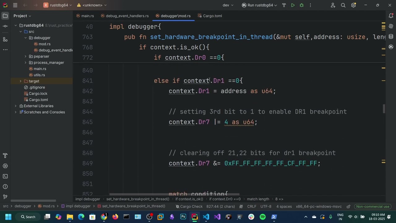 Writing Simple Debugger Part7:  Setting Hardware Breakpoints
