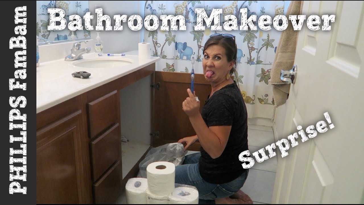 EXTREME SURPRISE BATHROOM MAKEOVER | KIDS BATHROOM MAKEOVER REACTION | PHILLIPS FamBam Makeover