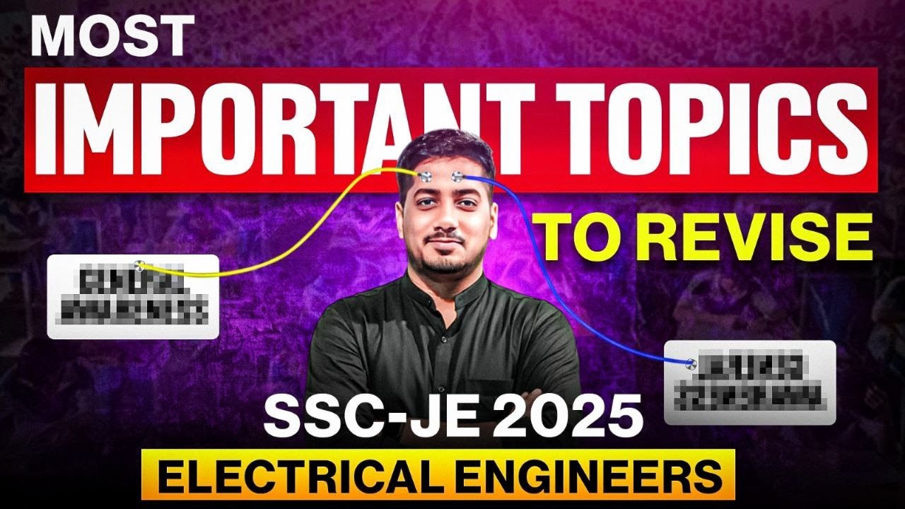 SSC JE 2025 | Electrical Most Important Topics for Revision | Must Watch #sscje #rishabhsir