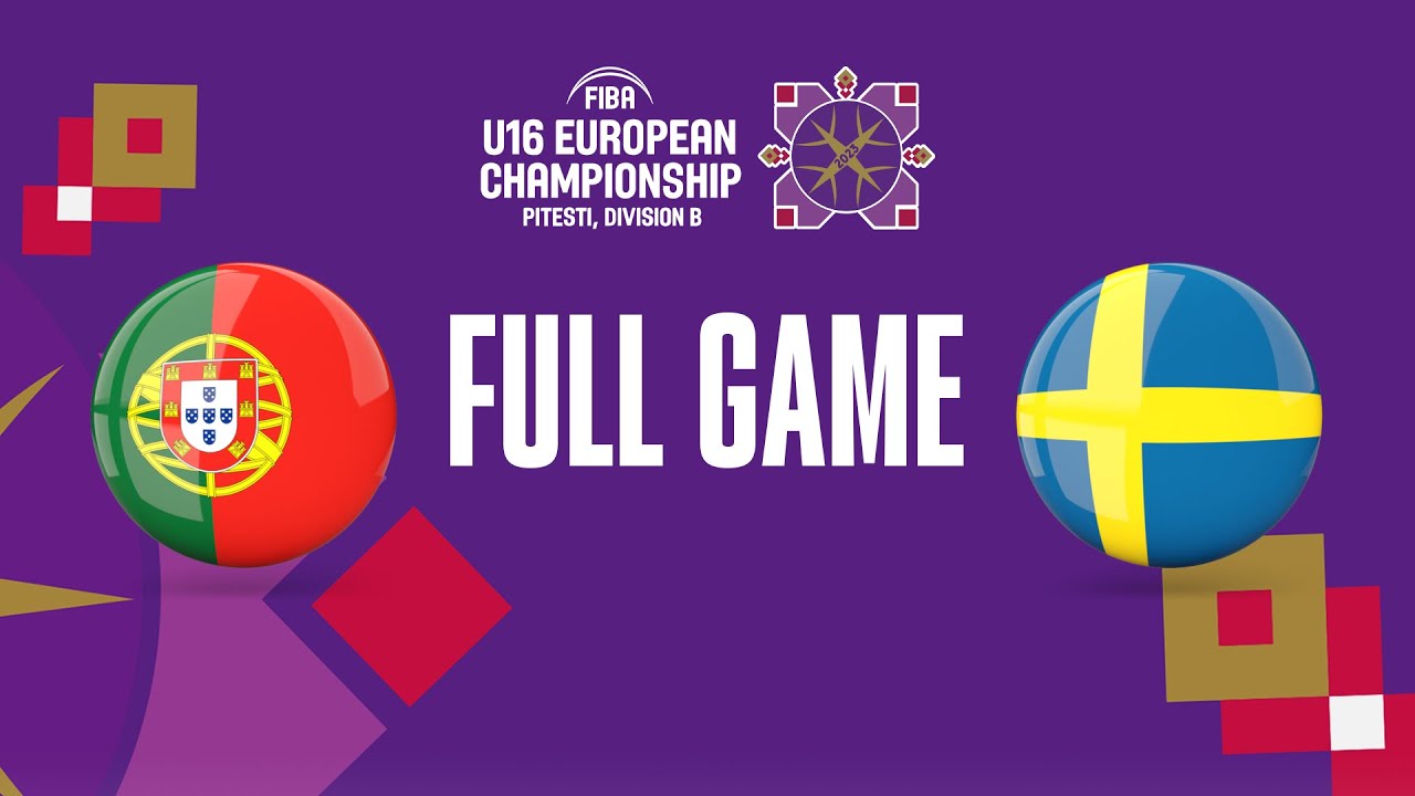 Portugal v Sweden | Full Basketball Game | FIBA U16 European Championship 2023 - Division B