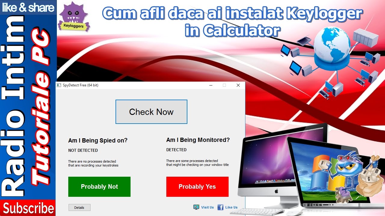 Cum afli daca ai instalat Keylogger in Calculator