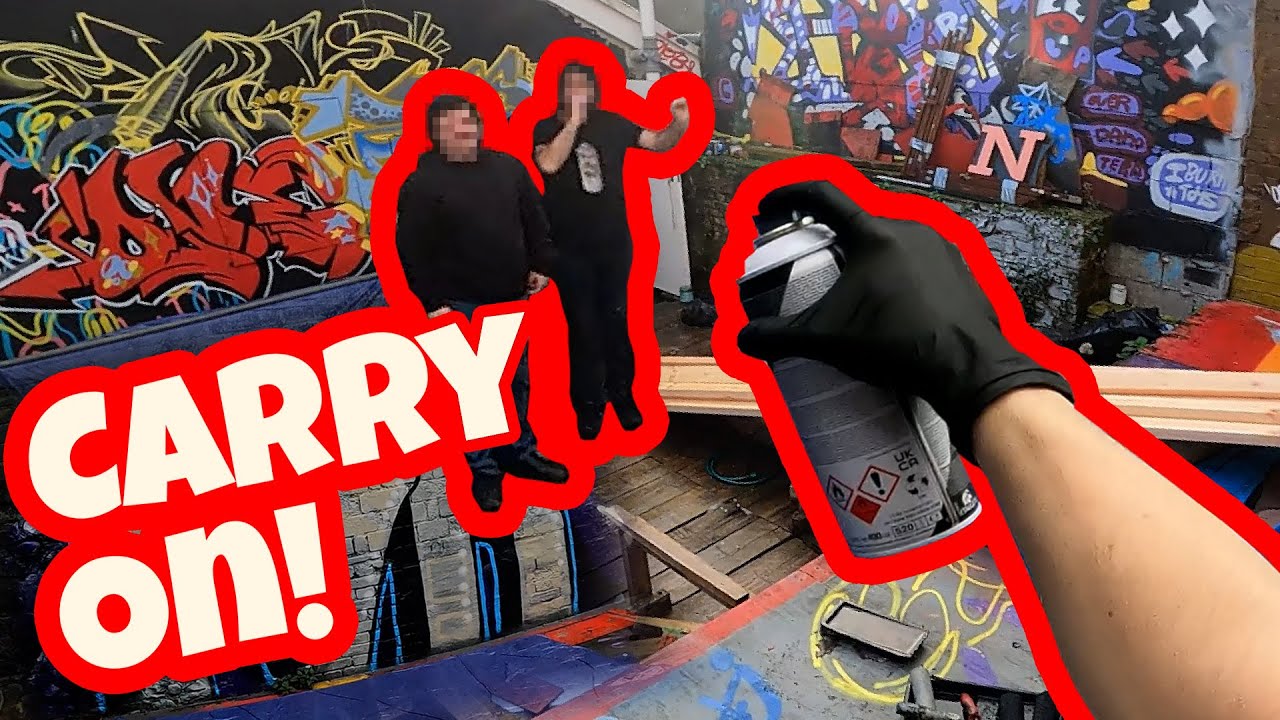 Painting Outside a Graffiti Shop