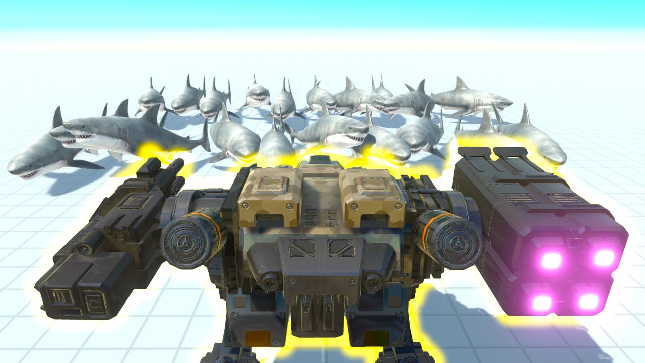 SHARKS vs B.O.S.S. - Animal Revolt Battle Simulator ARBS