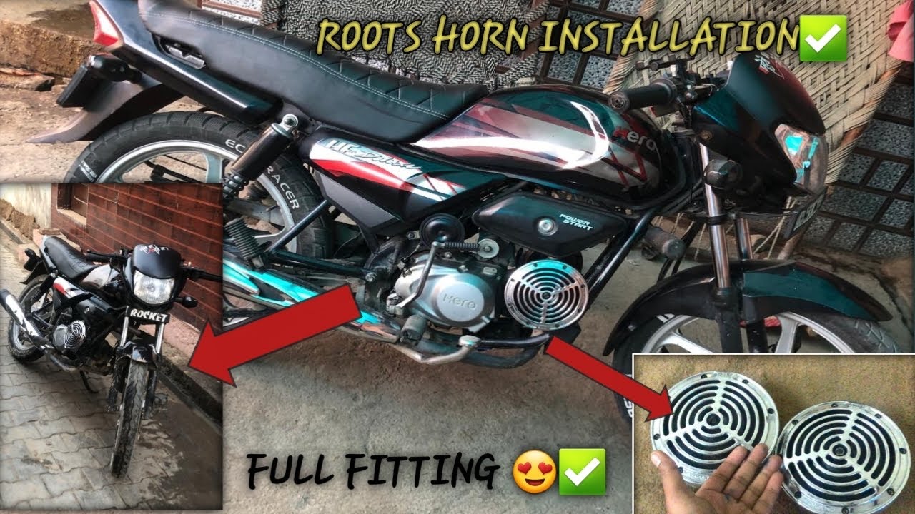 🤩Hf deluxe modified ✅| 💀Roots horn install in hf deluxe 🚨| Roots horn fitting ✨