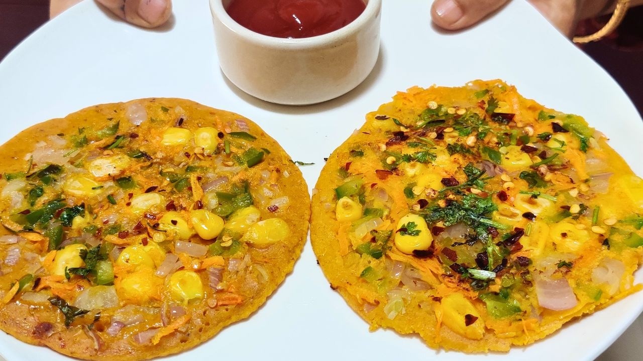 Besan Vegetable Uttapam | Breakfast | lunch |5 minute Veg Recipe