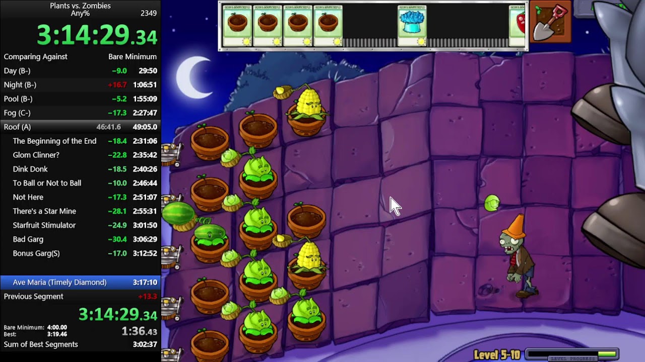 Plants Vs. Zombies Any% Speedruns