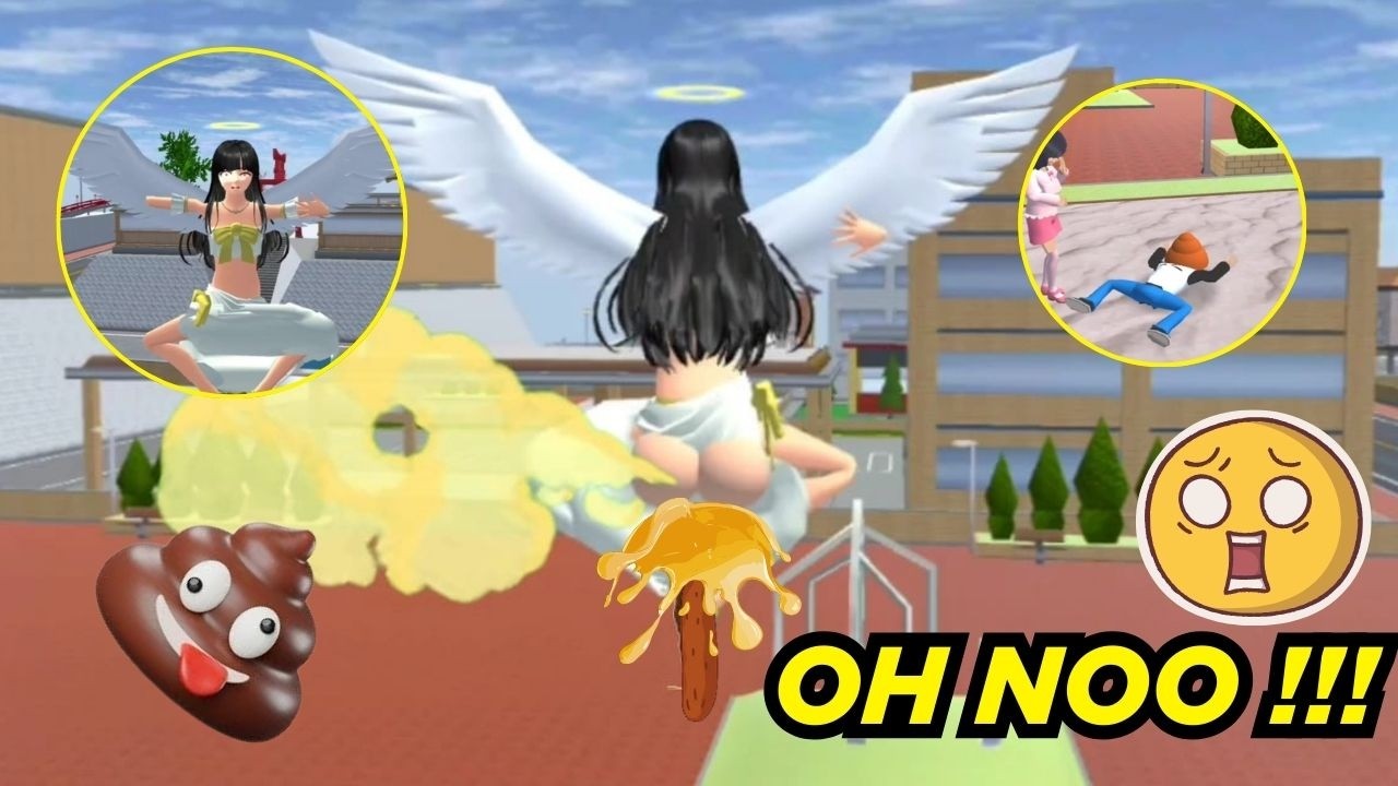ANGEL RINA EEK GAK TAHAN LAGI KARENA KEBANYAKAN MAKAN | SAKURA SCHOOL SIMULATOR