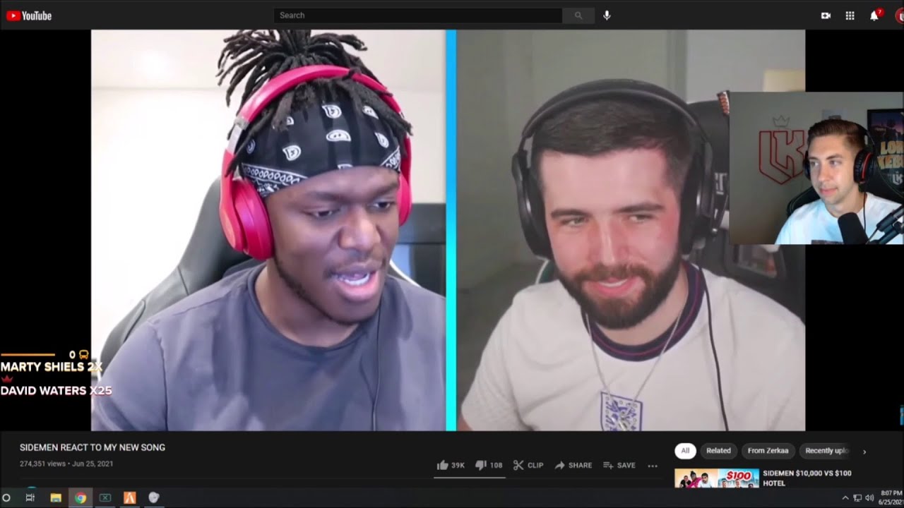 Mr. K Watches Sidemen React to Tommy T