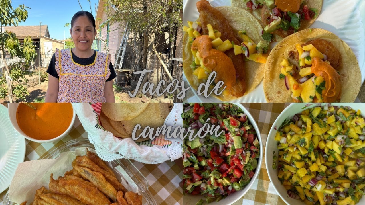 RECETA DE TACOS DE CAMARON Y FILETE DE PESCADO