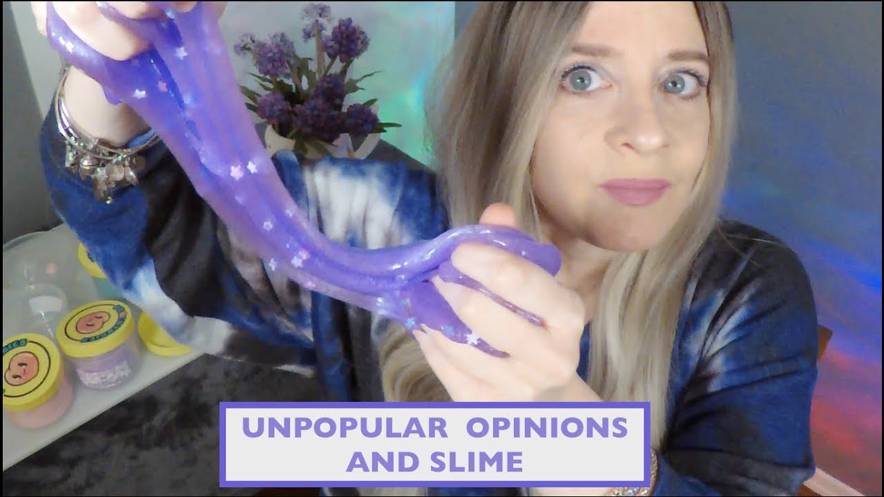 ASMR Gum Chewing Unpopular Opinions & Slime Unboxing | Whispered