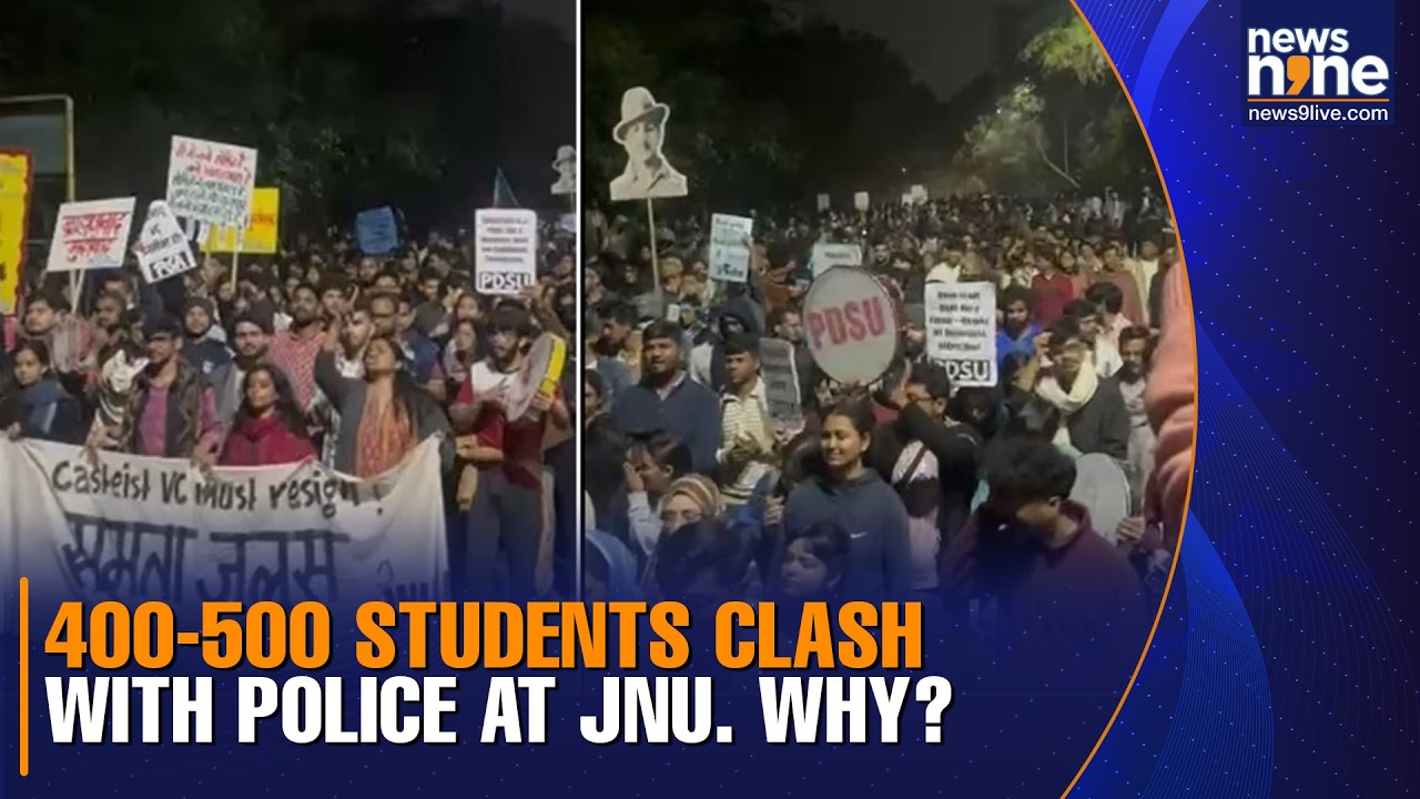JNU students accused of biting Delhi cops during violent protests