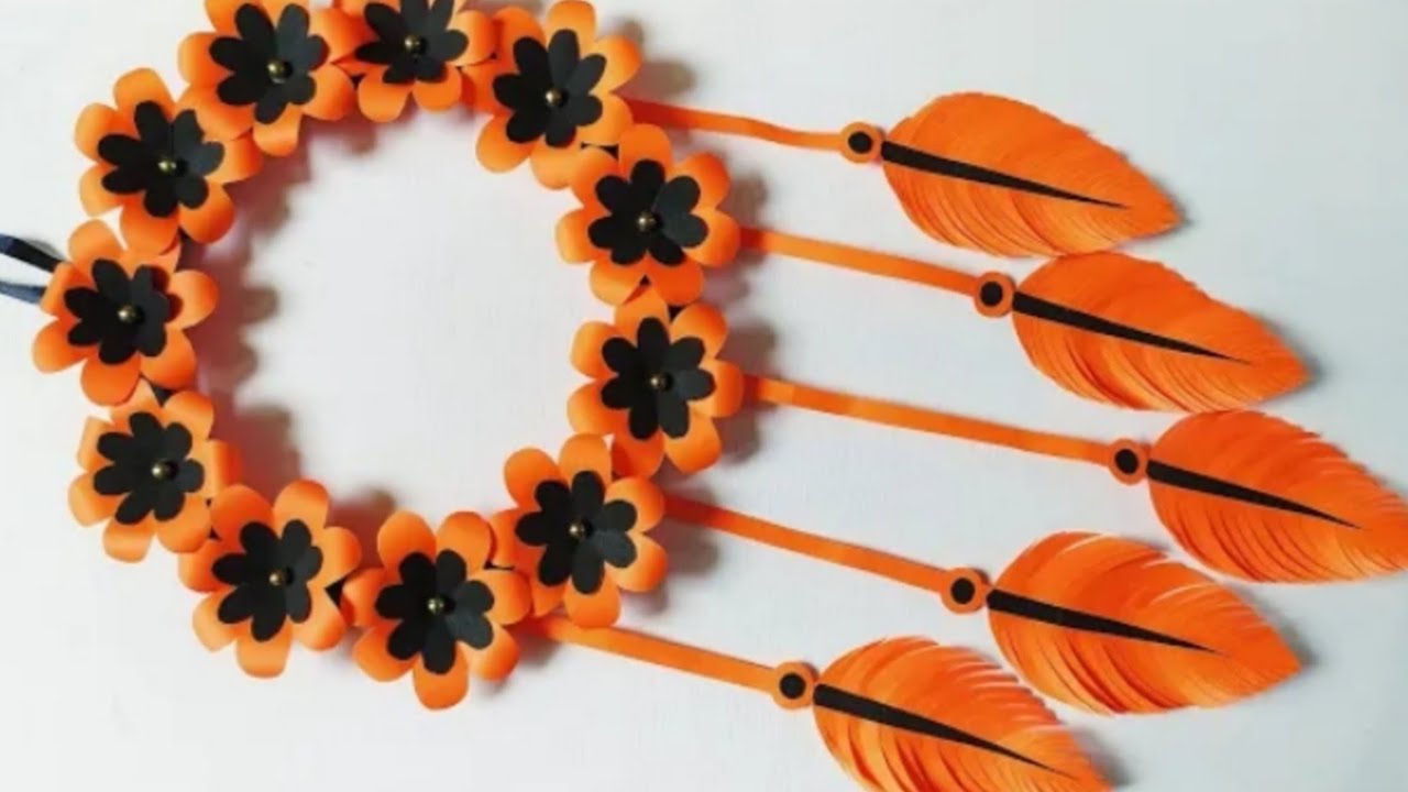Amazing wall hanging craft with colour paper || Hater kaj, হাতের কাজ, Unknown fact,Unknown craft.