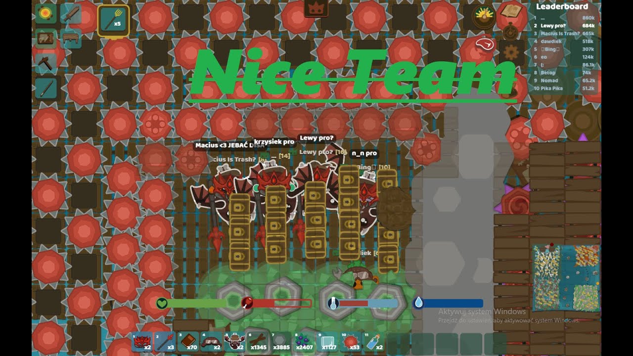 Starve.io | Raid Clan Heart [Top10,+400k] and more!