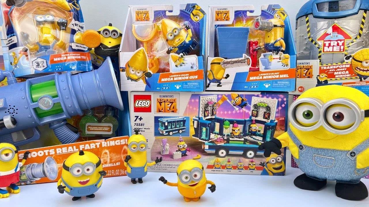 Minions Despicable Me 4 Toys Review | Transformation Chamber Turning Tiny Minions to Mega Minions