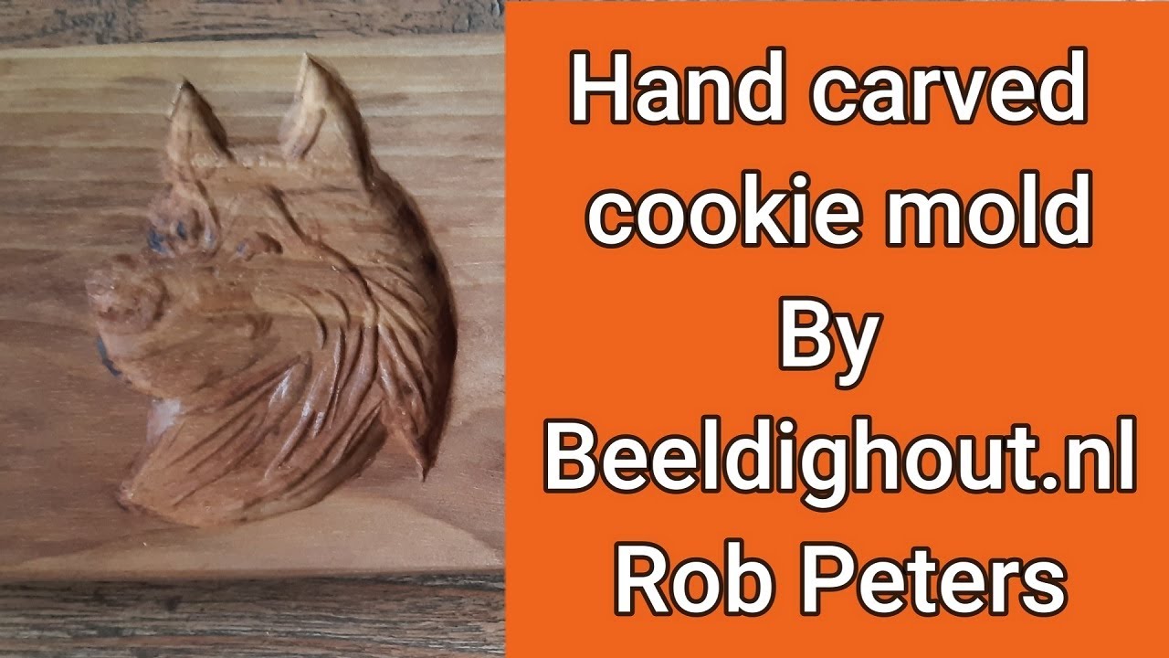 Hand carving a cookie mold