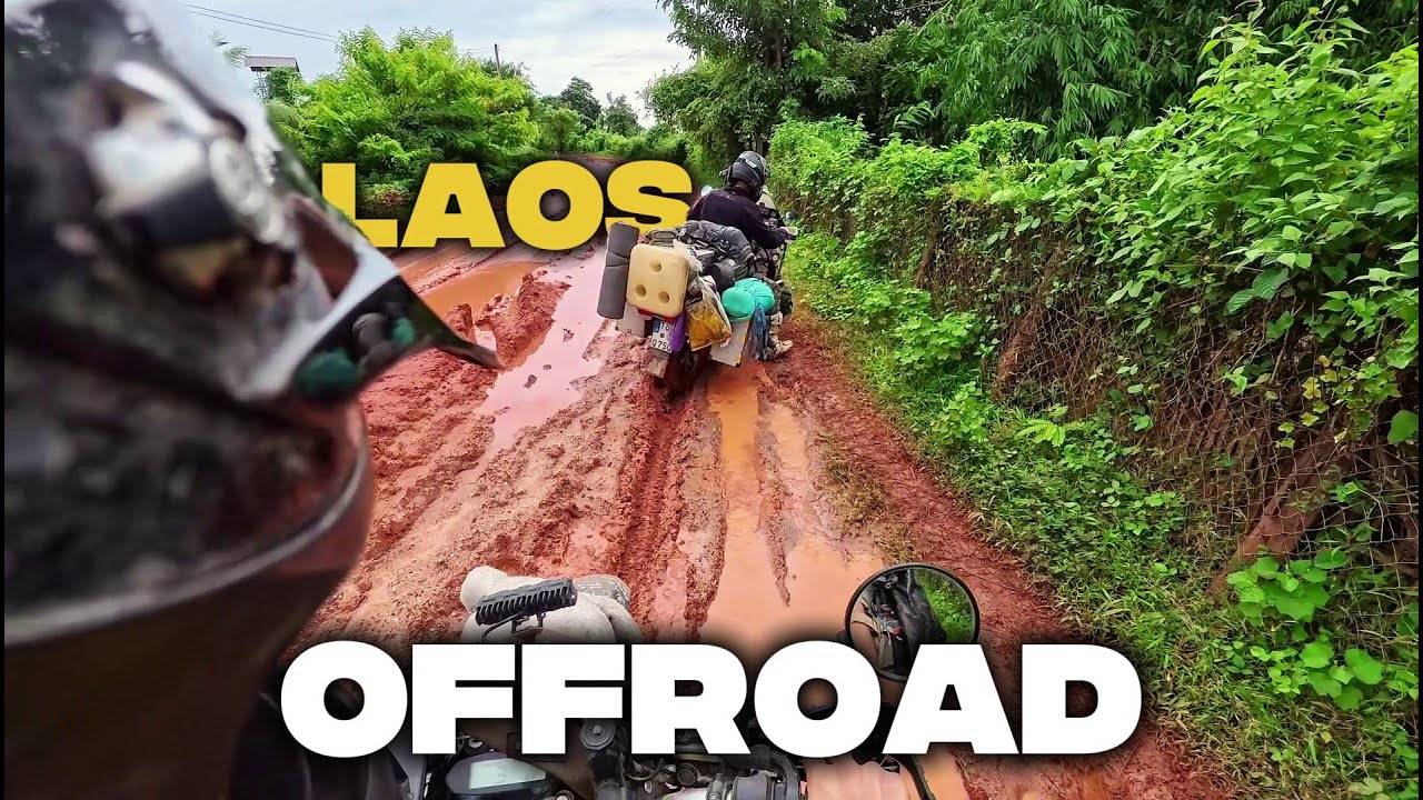 Motorräder im Schlamm Offroad Abenteuer in Laos