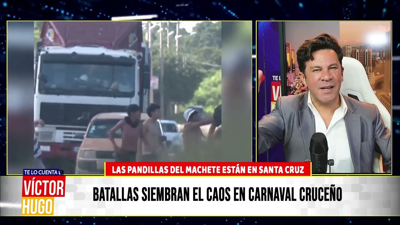 LAS PANDILLAS DEL MACHETE ESTÁN EN SANTA CRUZ BATALLAS SIEMBRAN EL CAOS EN CARNAVAL CRUCEÑO