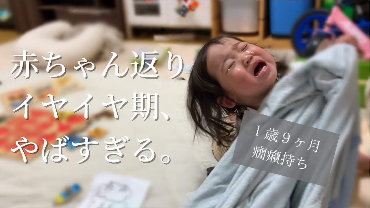 【閲覧注意】イヤイヤ期と赤ちゃん返りのダブルパンチ｜ギャン泣き1歳児｜育児vlog