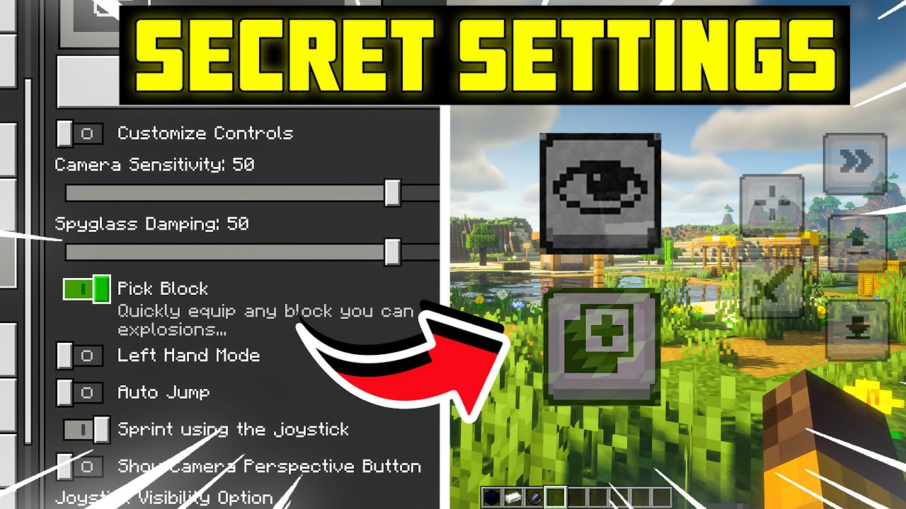 🤫*SECRET SETTINGS* For Minecraft Pocket Edition| Become PRO in Minecraft🔥| LAG FIX