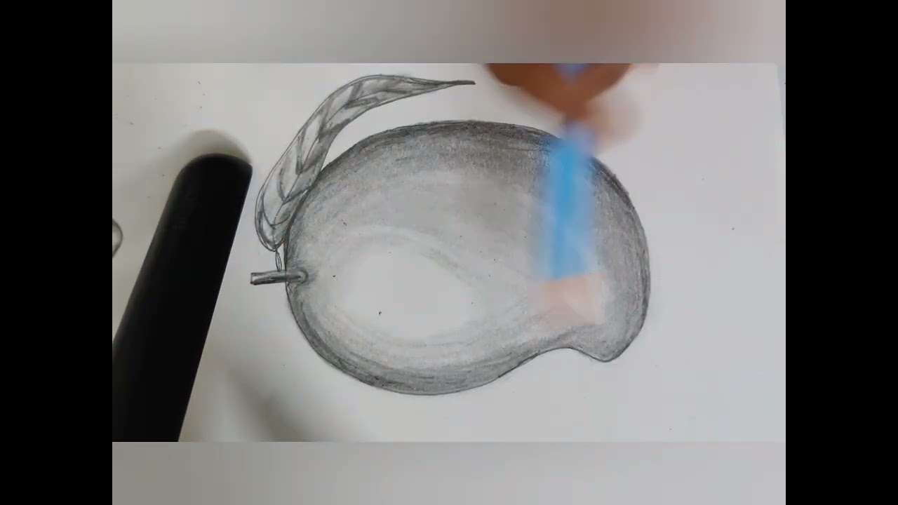 How to Draw a Mango 🥭 Easily #Mango #pencil #drawing #shading