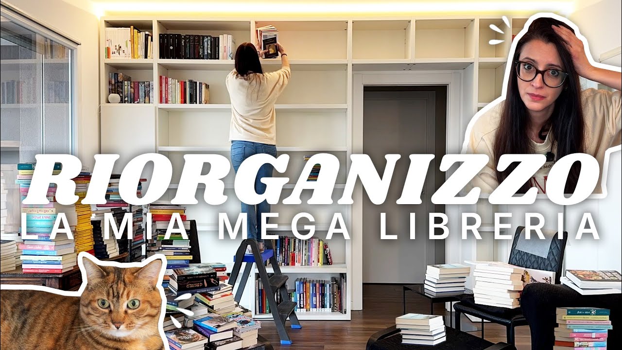 Riorganizzo la mia mega libreria 🤯 Declutter + restyling 📚