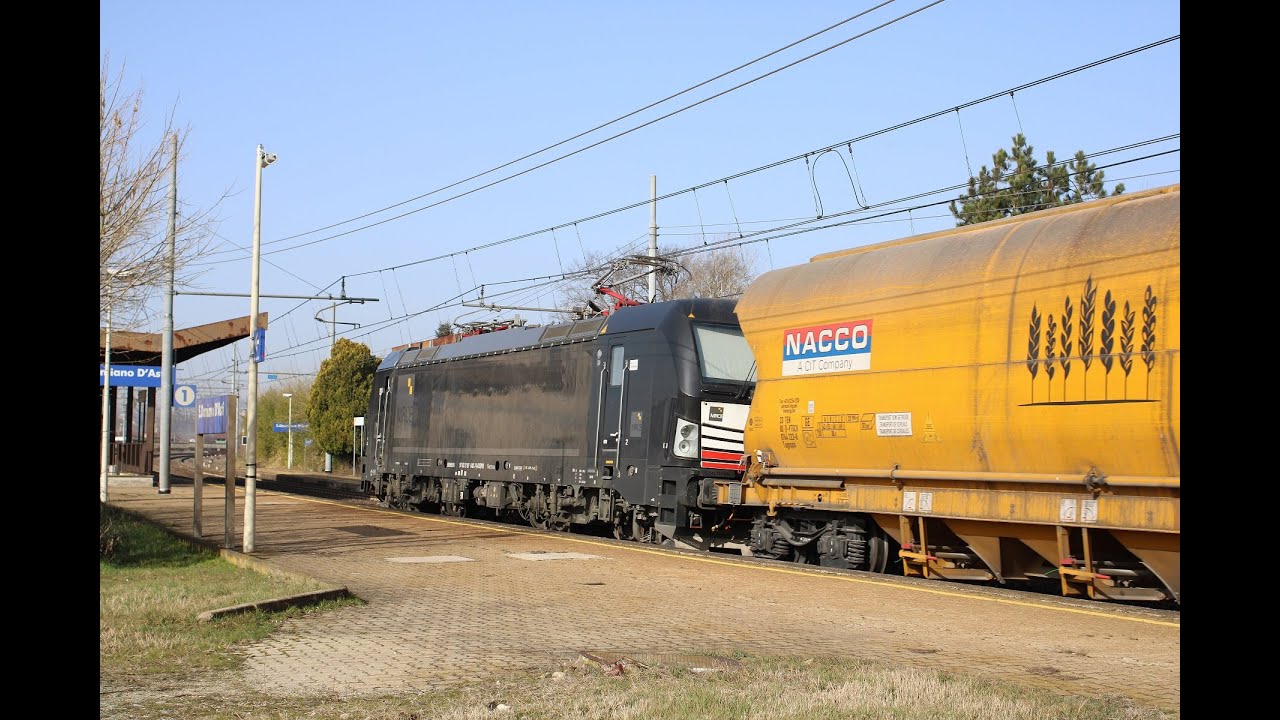 Vectron INRAIL con 24 tramogge Nacco-Veronesi +spinta in coda ed altro sulla Alessandria -Torino