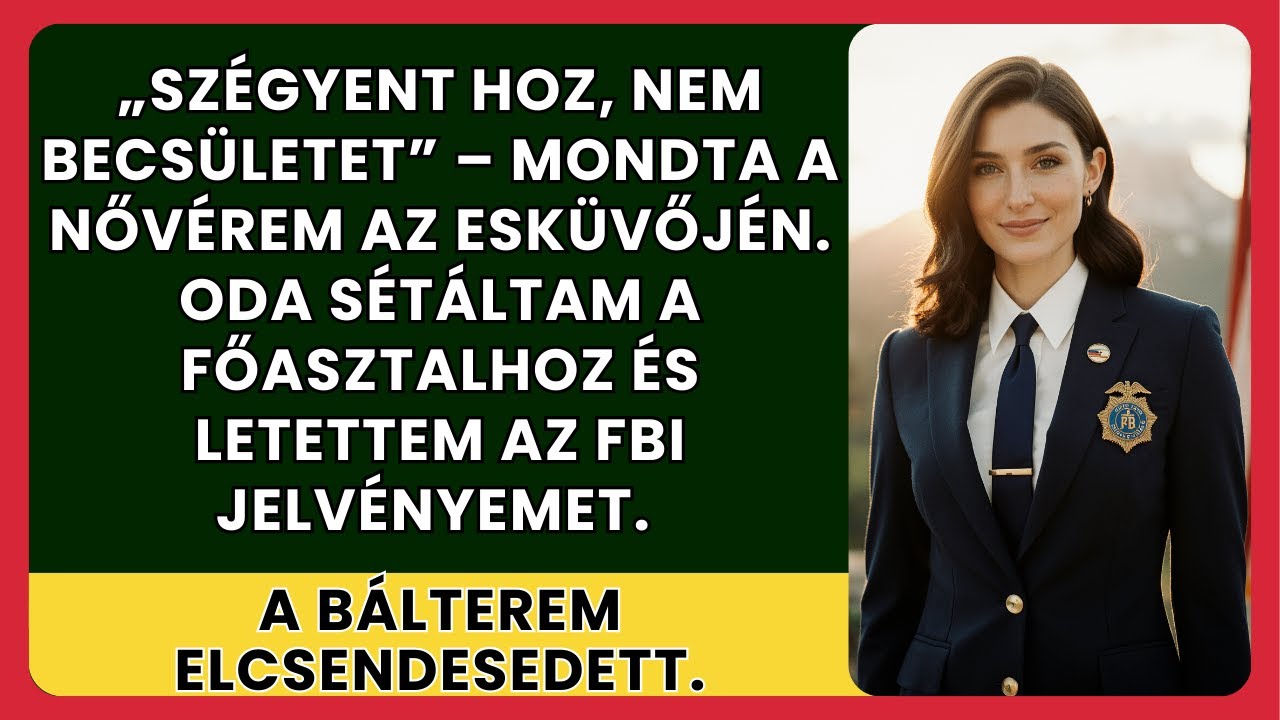 „Szégyent hoz, nem becsületet” – mondta nővérem az esküvőjén. Én elővettem az FBI-jelvényem…