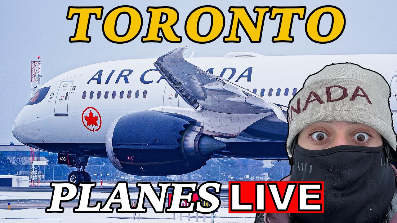 🔴 LIVE from COLD, WINDY and SNOWY Toronto Airport! (YYZ)!  Feb 23rd, 2026!