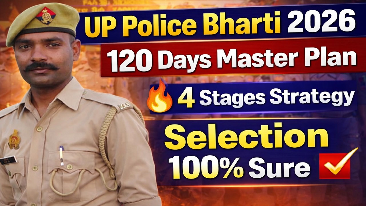 UP Police Bharti 2026 | 120 Days Master Plan 🔥 4 Stages Strategy | Selection 100% Sure 💯