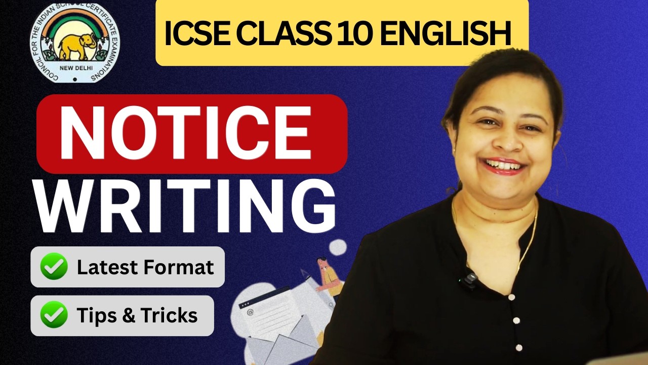Notice Writing Format Class 10 ICSE by Beauty Mam | Tips and Tricks | Do's and Dont's