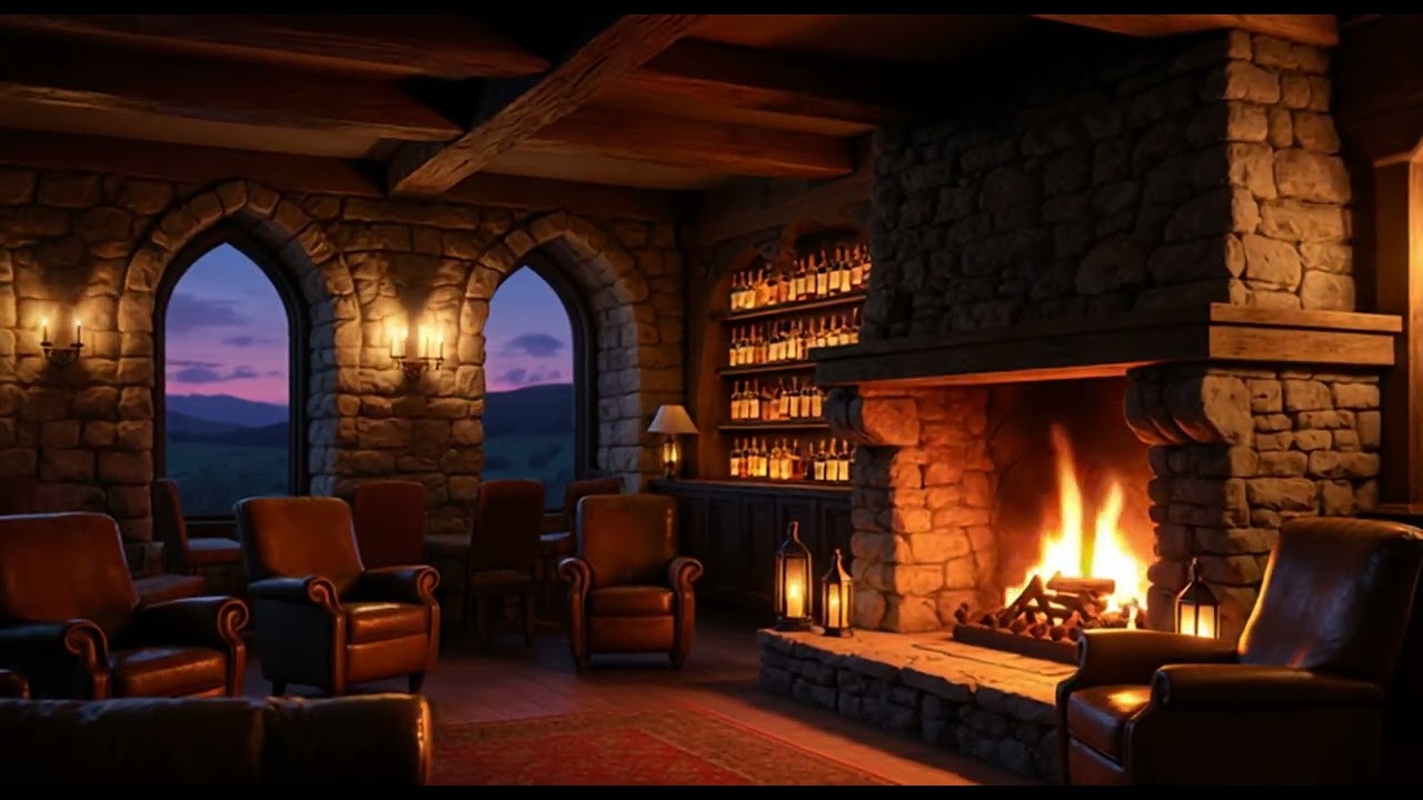 Cozy Scottish Pub by the Fire 🔥 Old World Tavern Ambience for Relaxation