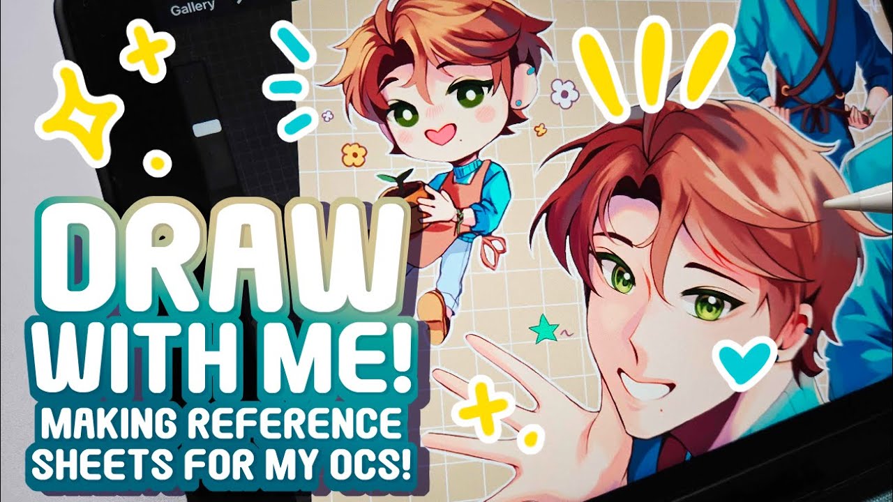 DRAW WITH ME! | Making A Reference Sheet for my OC!🍀