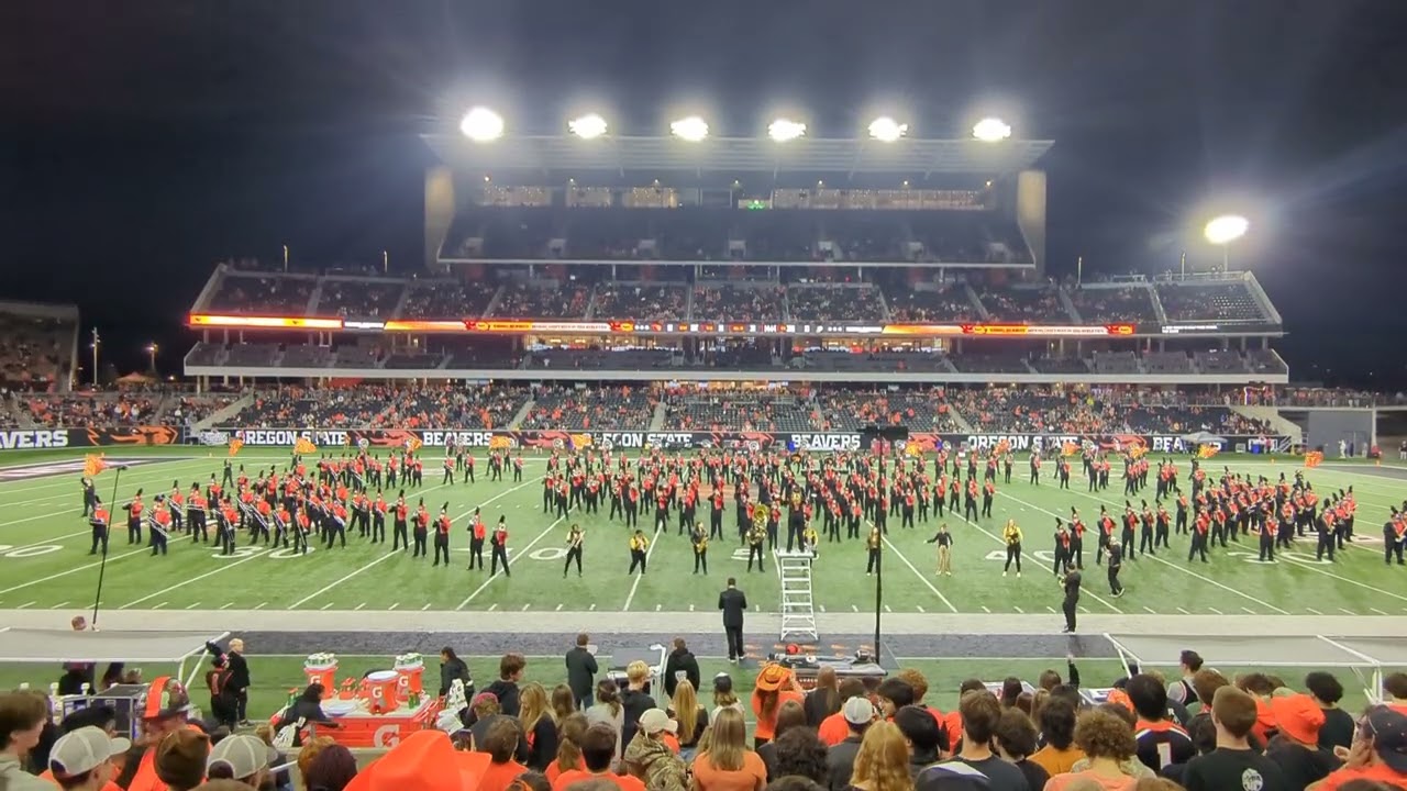 10/18/25 Oregon State University OSU Beavers Marching Band Halftime Show with Brass Queens from NYC