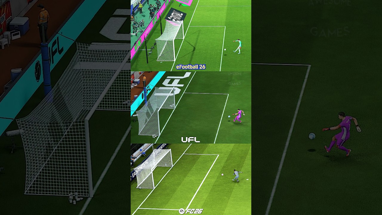 Hitting the Post Realism Test &ndash; FC 26 vs eFootball 26 vs UFL 💥🥅