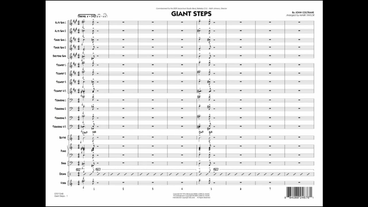 Giant Steps by John Coltrane/arr. Mark Taylor