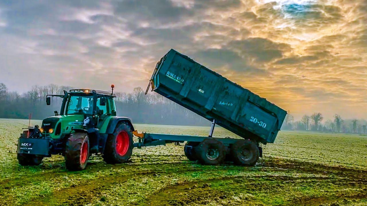 ❄️Transport de fumier sur le gel breton❄️ I 🟢FENDT 312/714 I🔵 ROLLAND turboclassic 20-30🔵