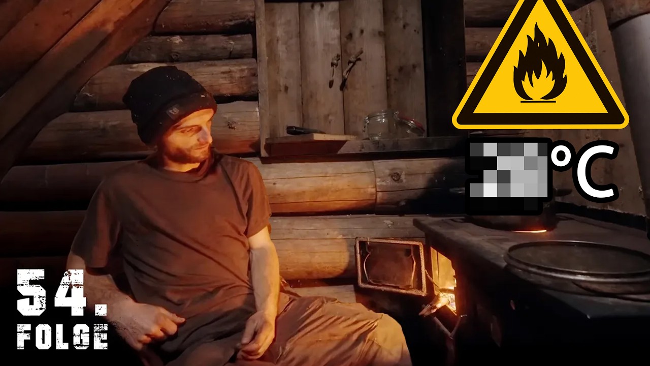 Ich mache SAUNA im BLOCKHAUS | Tag 54/100 autark