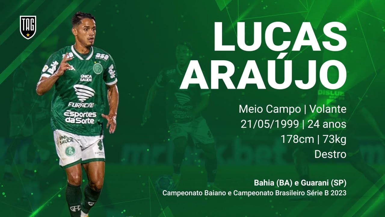 Lucas Ara&uacute;jo (Volante/Guarani-SP) - Melhores Momentos 2023