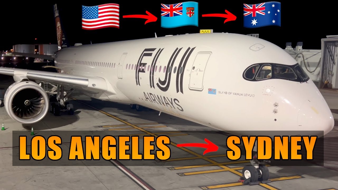 Fiji Airways Airbus A350 New Economy Class !  🇺🇸 Los Angeles LAX to Sydney SYD 🇦🇺 FLIGHT REPORT