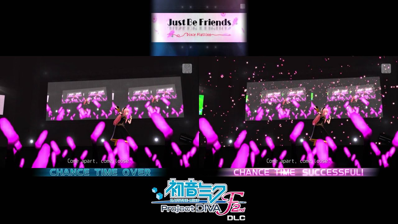Project Diva F 2nd (PS3) DLC - Chance Time Comparison (1080p)