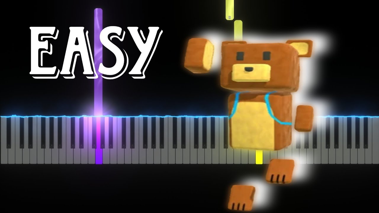 Bear Village/ Main Hub - Super Bear Adventure OST (Easy Piano Tutorial)