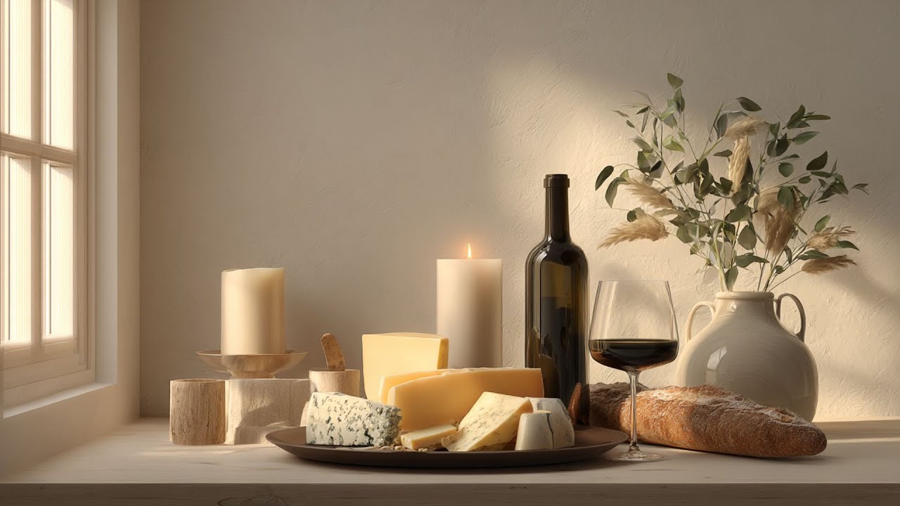 Still Life TV Art Screensaver for the Frame TV | Wine and Cheese